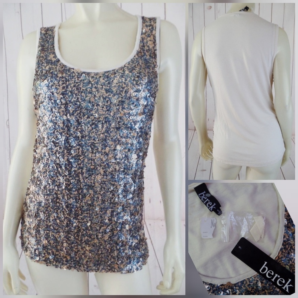 Berek Tank Top S Nylon Spandex Sequin NeimanMarcus